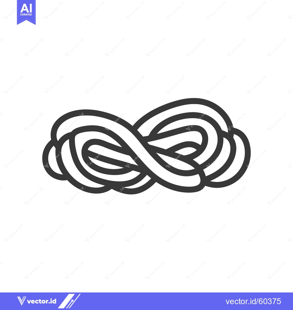 Premium Vector of Abstract Intertwined Lines Forming A Knot Design