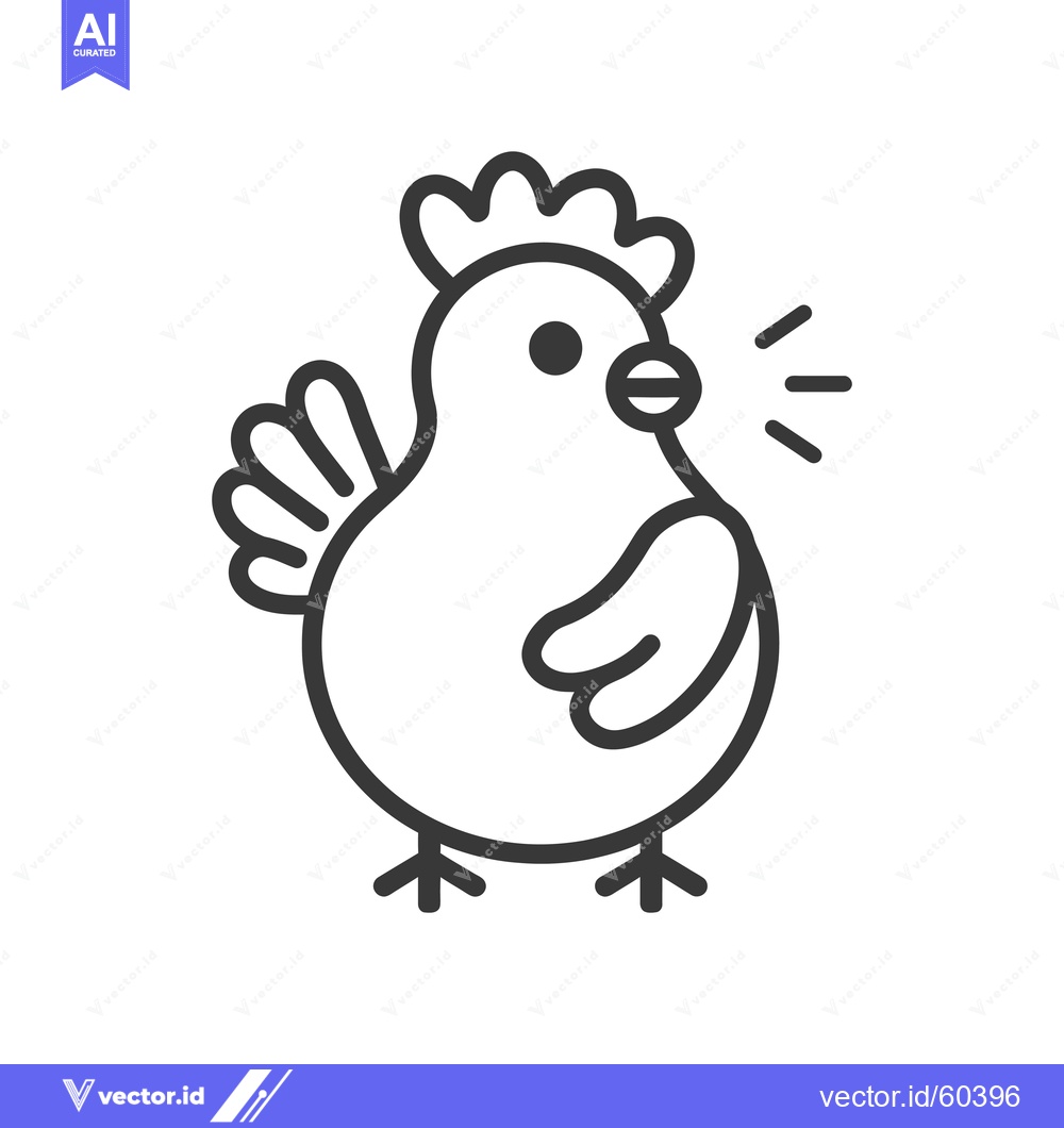 Premium Vector dari A Cartoon Chicken Is Making A Sound