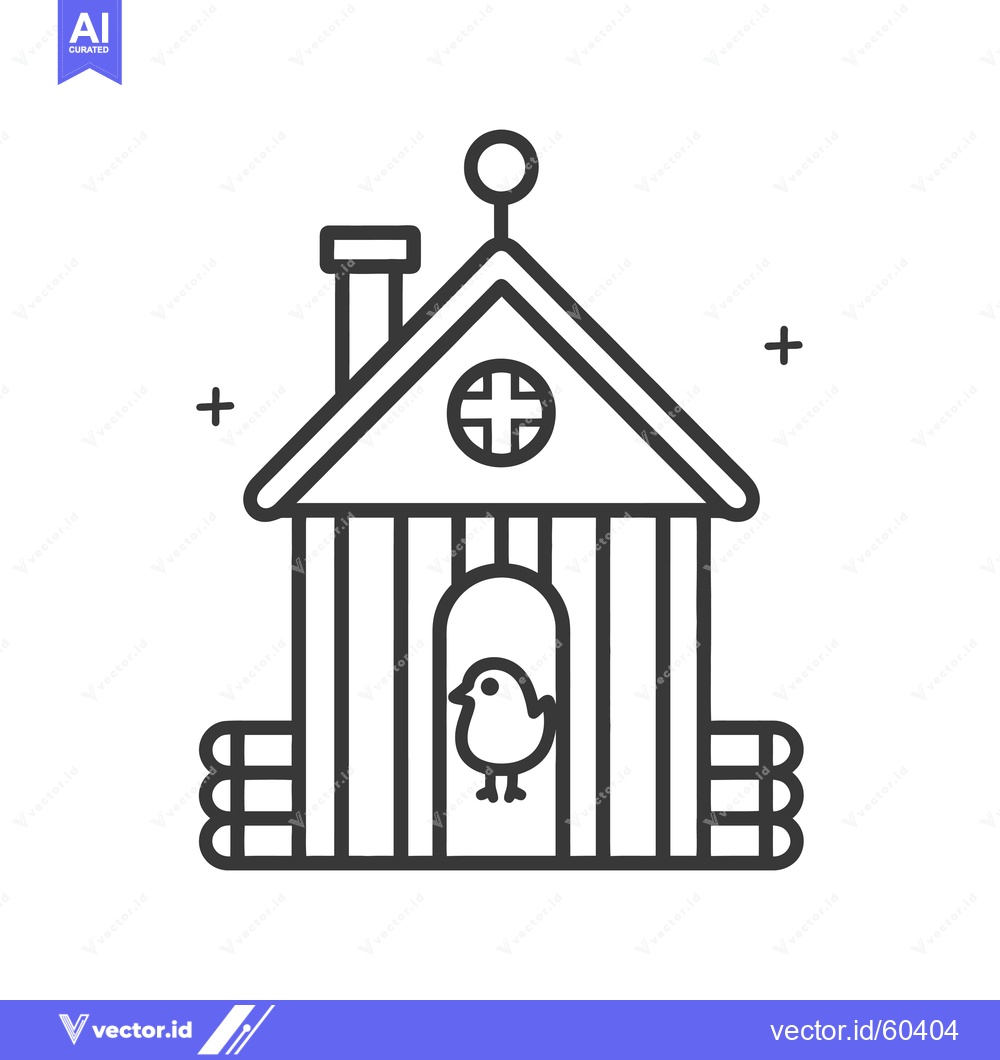 Premium Vector dari A Small Chicken Coop House Design For Poultry