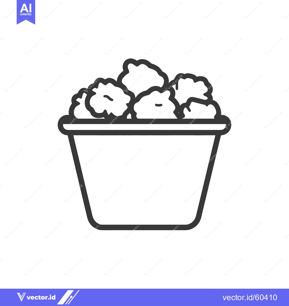 Premium Vector dari A bucket filled with several round fluffy items
