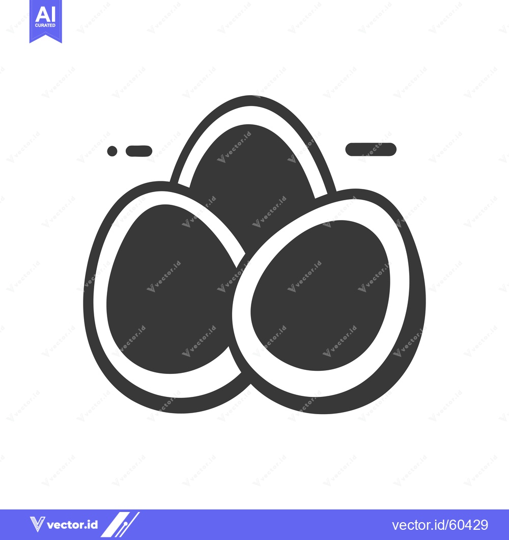 Premium Vector dari Three Overlapping Eggs Simple Graphic Design