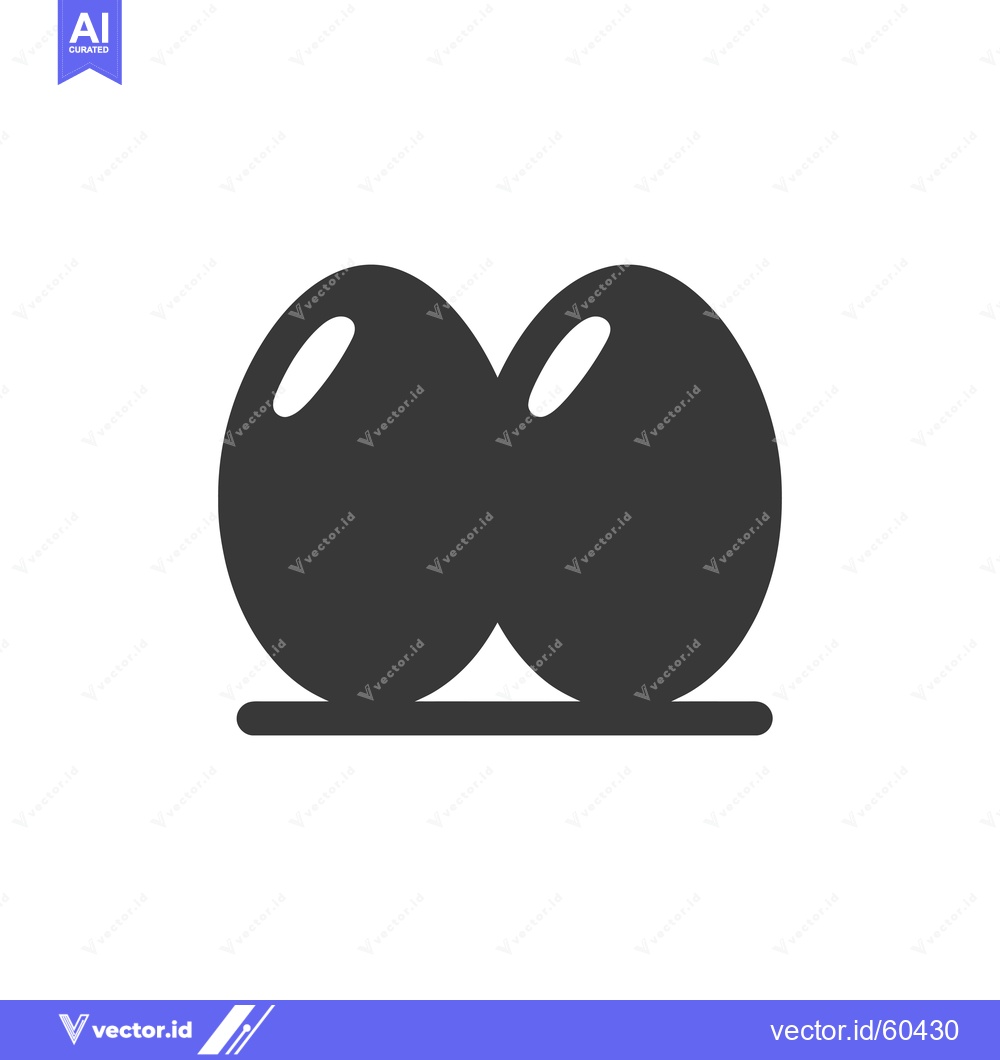 Premium Vector dari Two Eggs Resting On A Simple Surface
