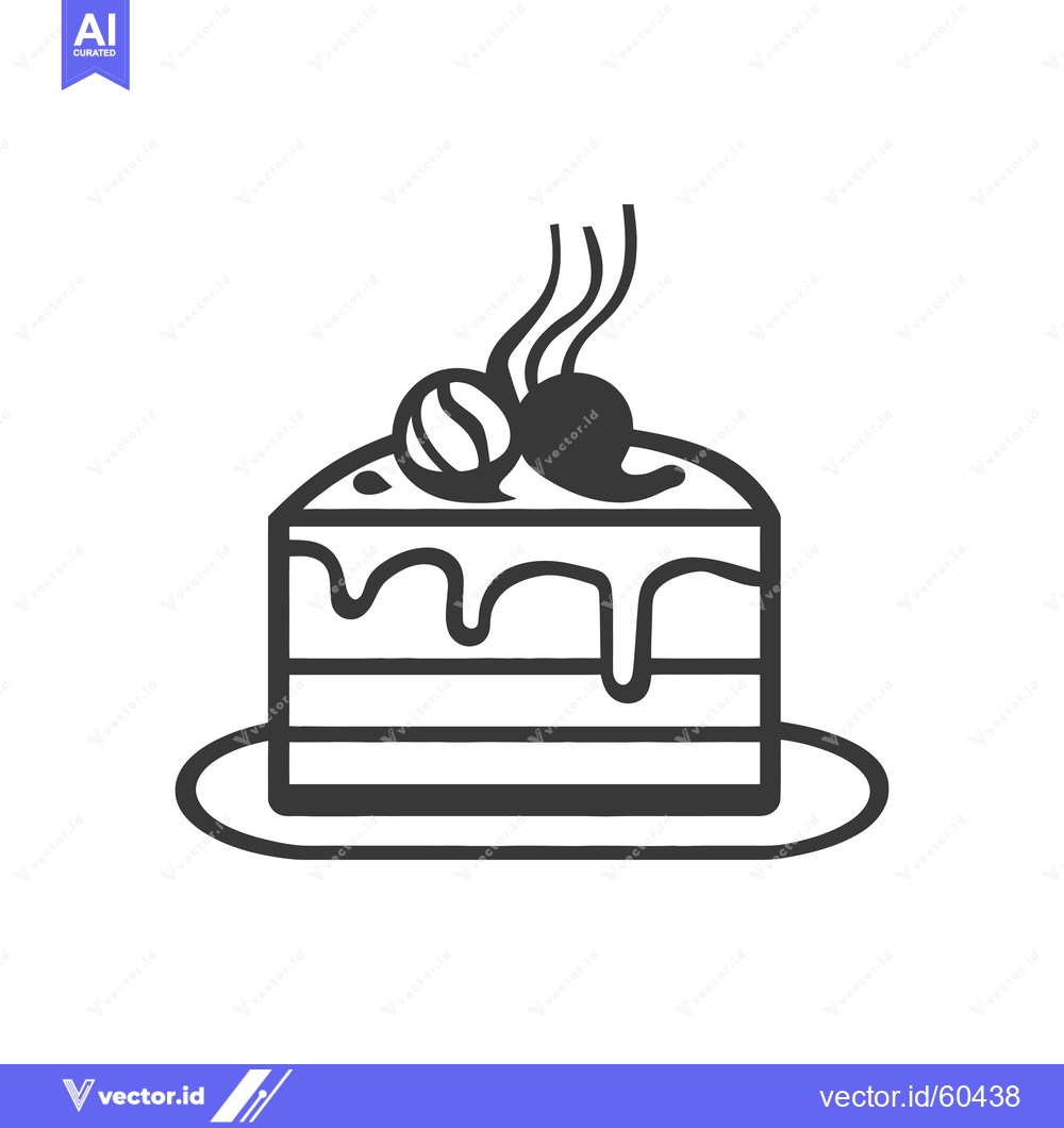 Premium Vector dari Delicious layered cake with icing and candies