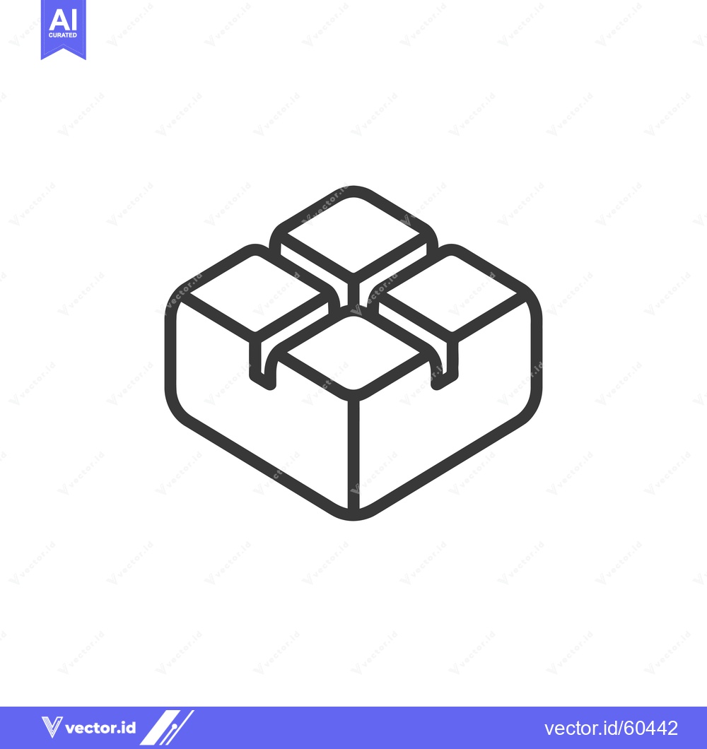 Premium Vector dari Four Cubes Interlocked Forming A Larger Cube