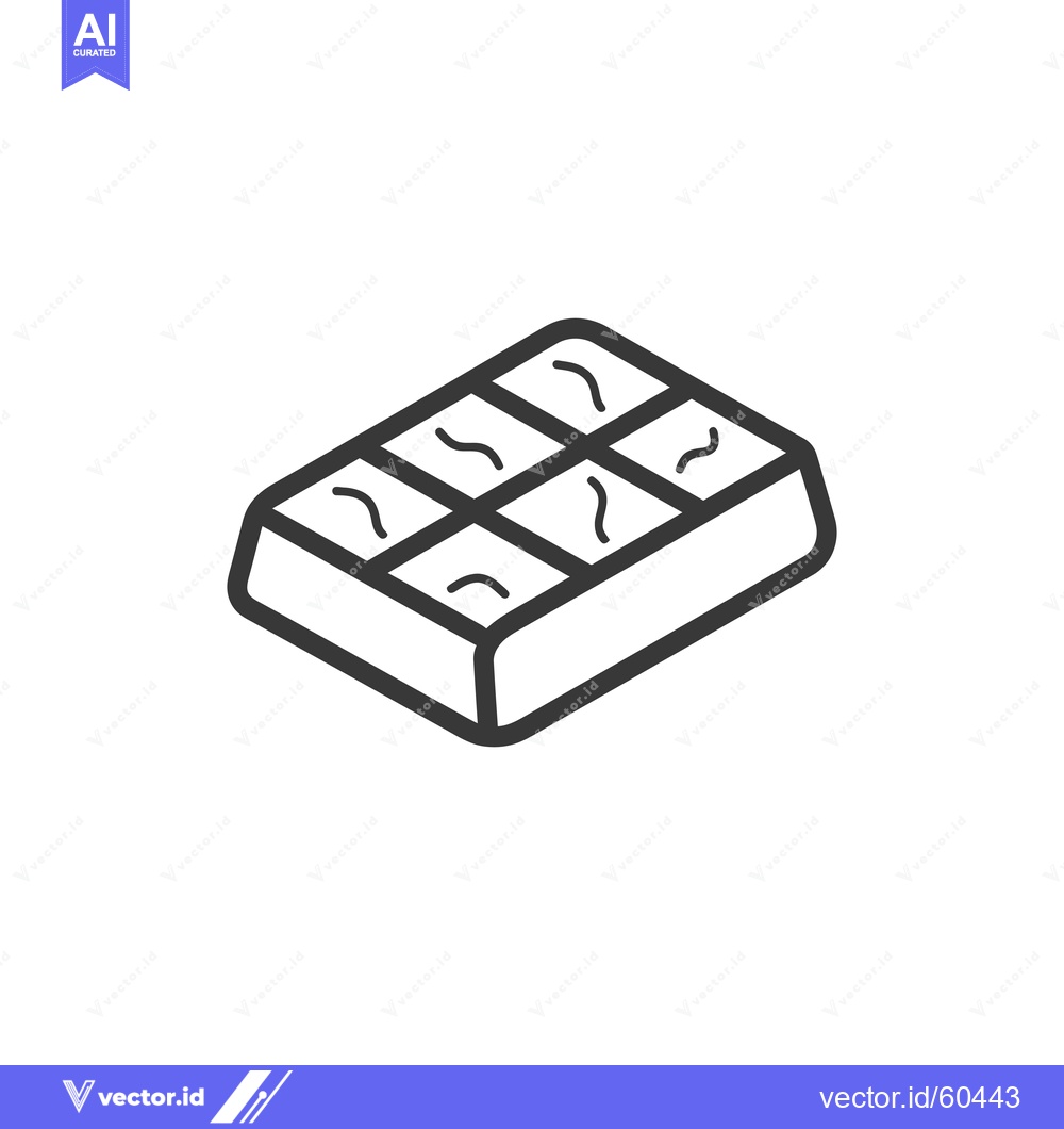Premium Vector dari A simple line drawing of a chocolate bar