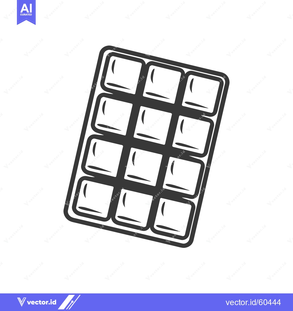 Premium Vector dari A Tray Of Ice Cubes Ready For Cooling Drinks