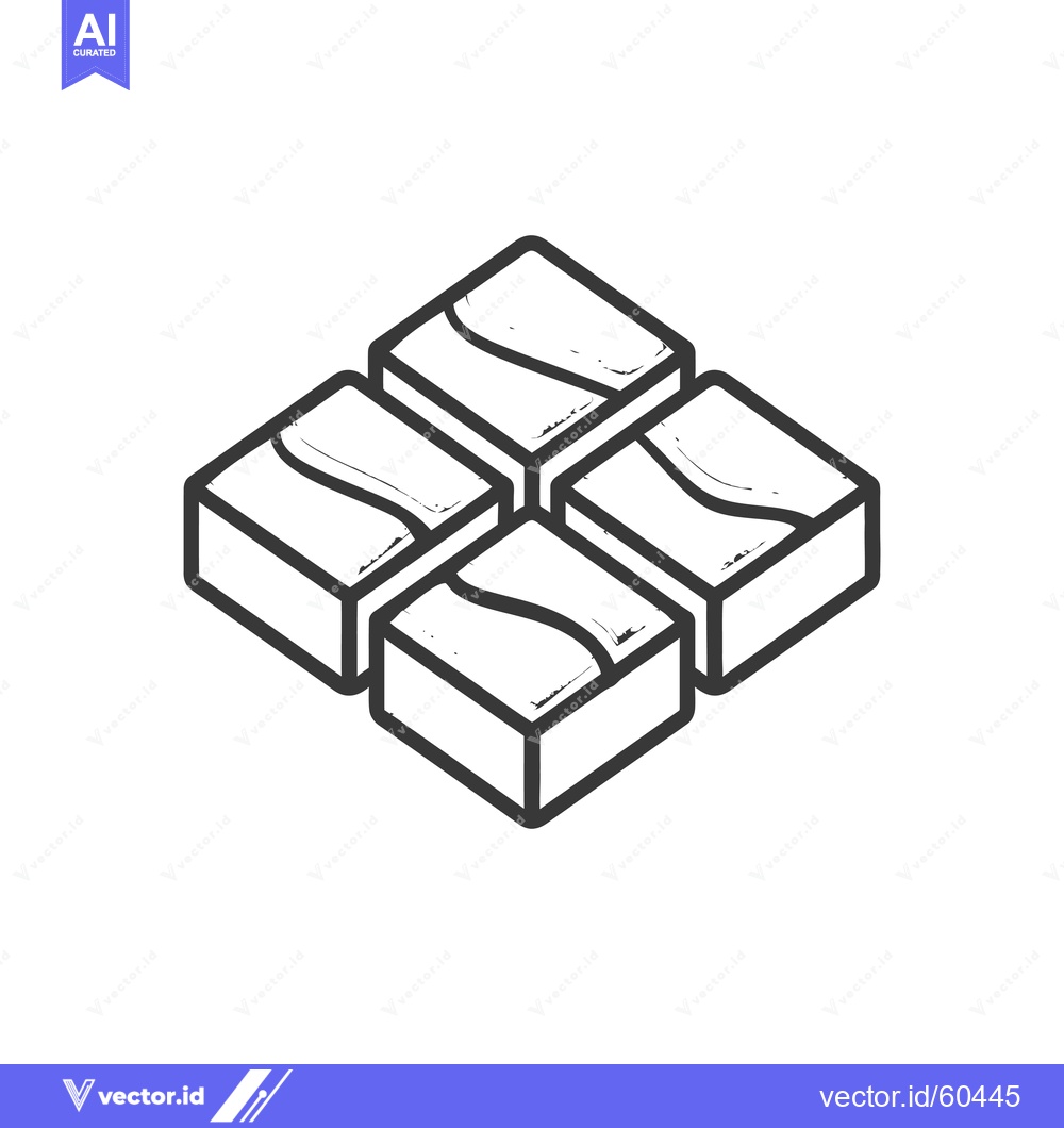 Premium Vector dari Four Square Chocolate Candy Pieces Design