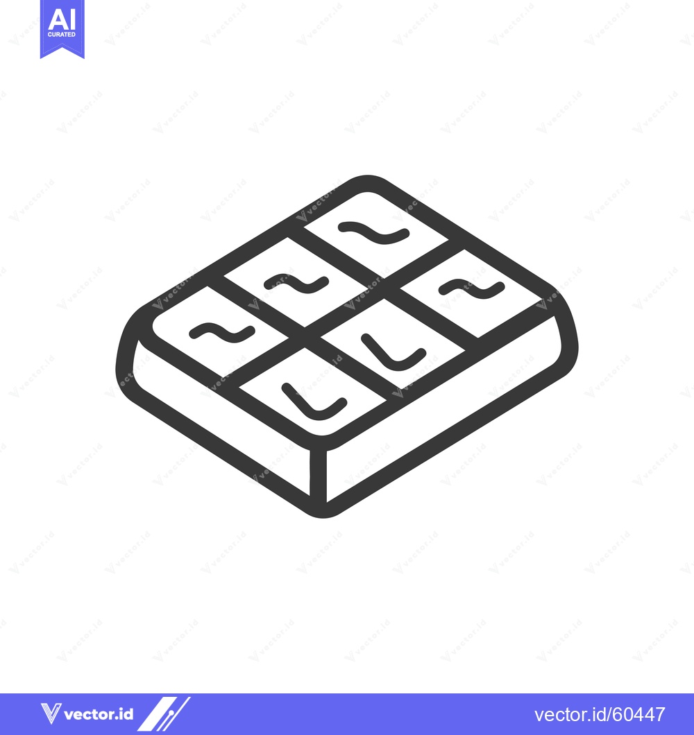 Premium Vector of Isometric Line Art of a Chocolate Bar