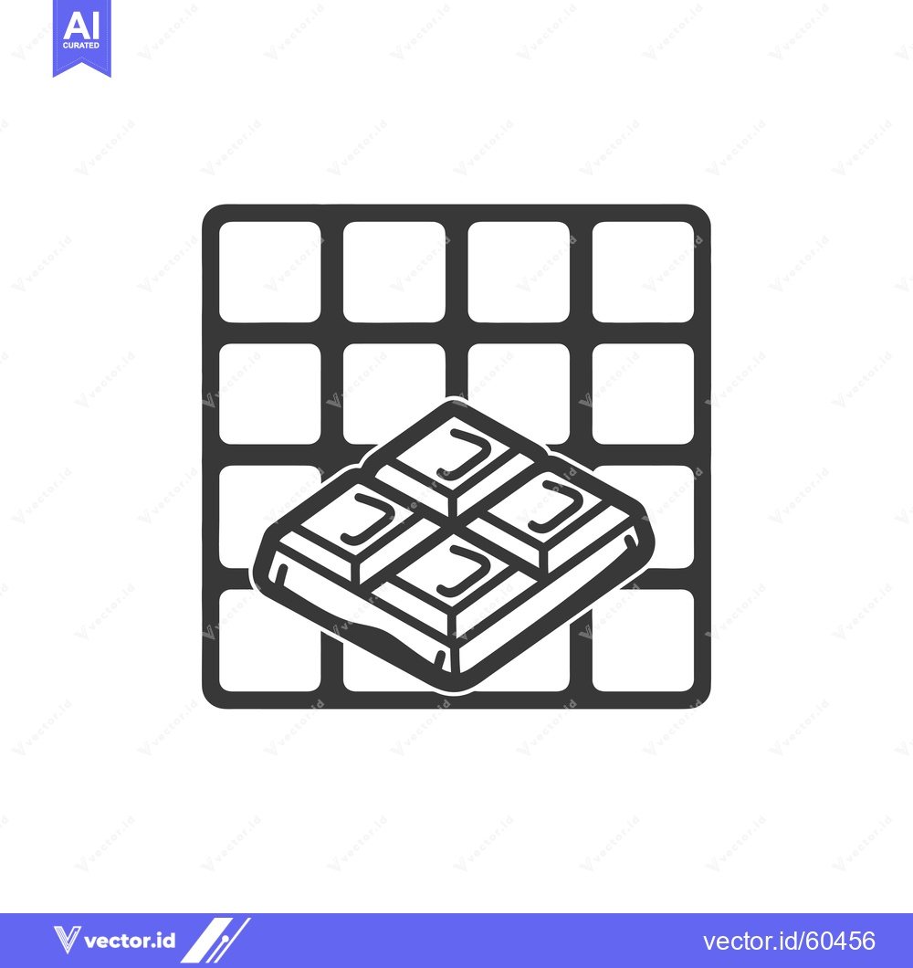 Premium Vector of Chocolate Bar Grid Design Sweet Treat Icon