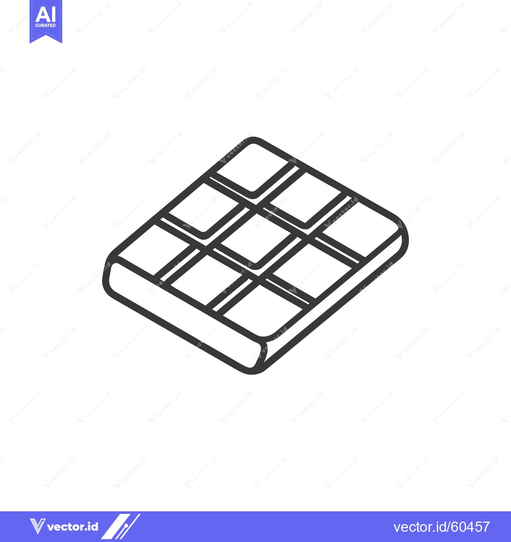 Premium Vector of Isometric Line Drawing Of A Chocolate Bar