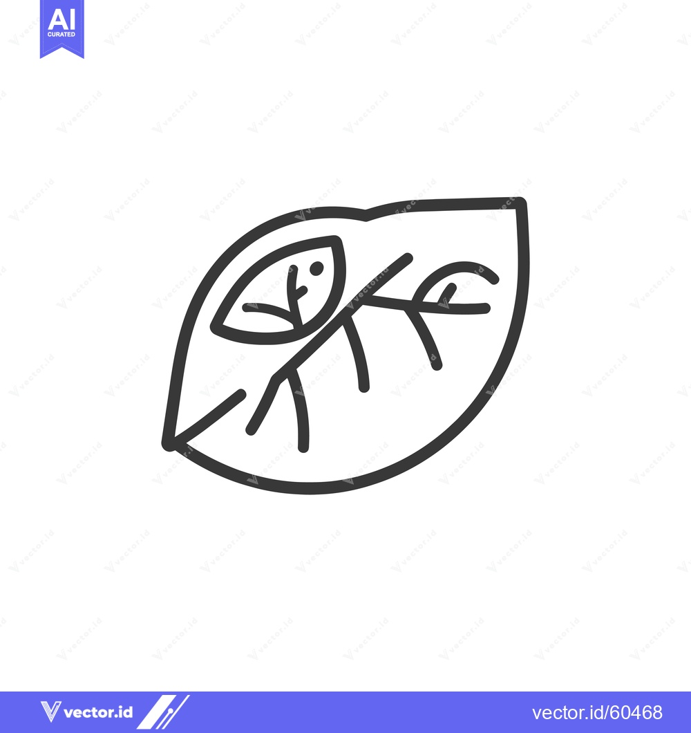 Premium Vector dari Simple Line Drawing Of A Leaf With Veins