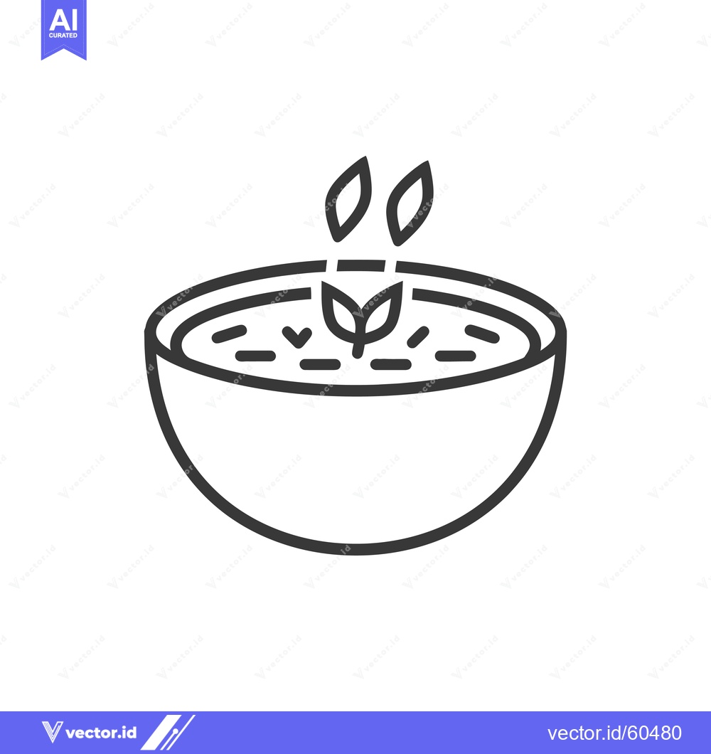 Premium Vector dari A bowl of healthy vegetable soup with herbs