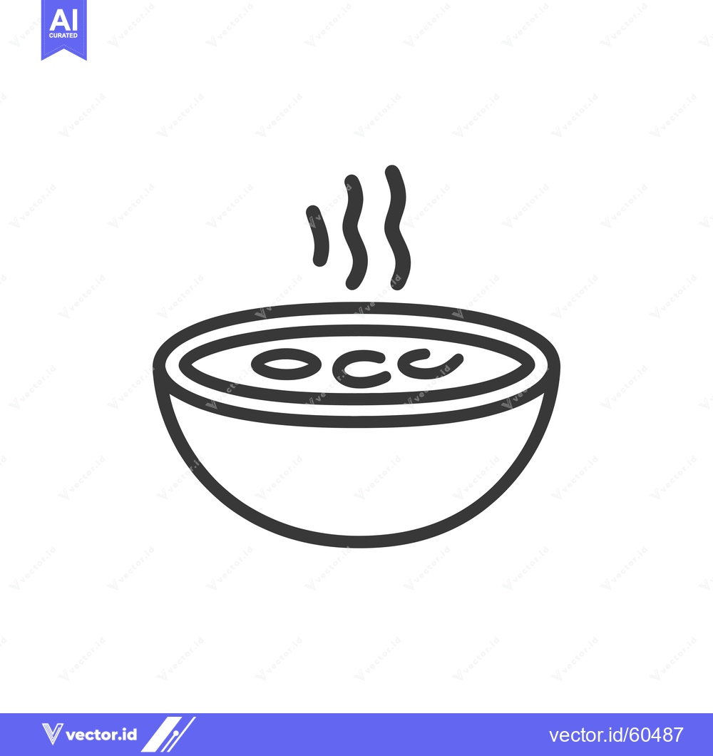 Premium Vector of A steaming bowl of hot soup with ingredients