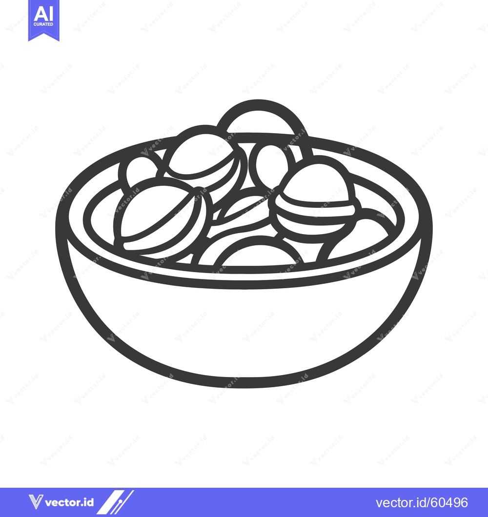 Premium Vector dari A bowl of round food items is shown