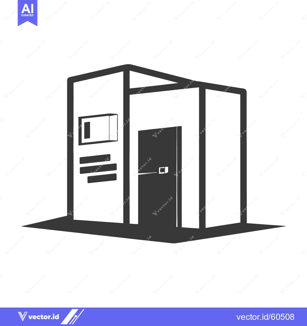 Premium Vector dari Simple Line Drawing of a Small Modern Building
