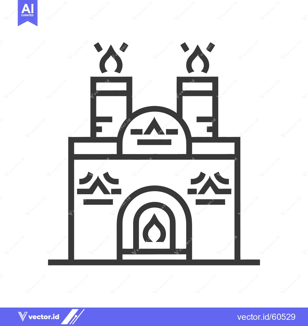 Premium Vector of A stylized illustration of a traditional brick kiln