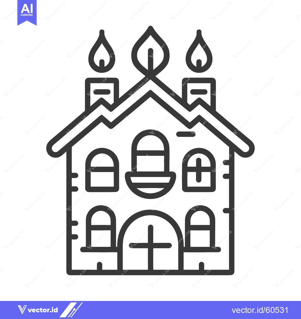 Premium Vector of Eco Friendly House Featuring Three Flames and Leaf