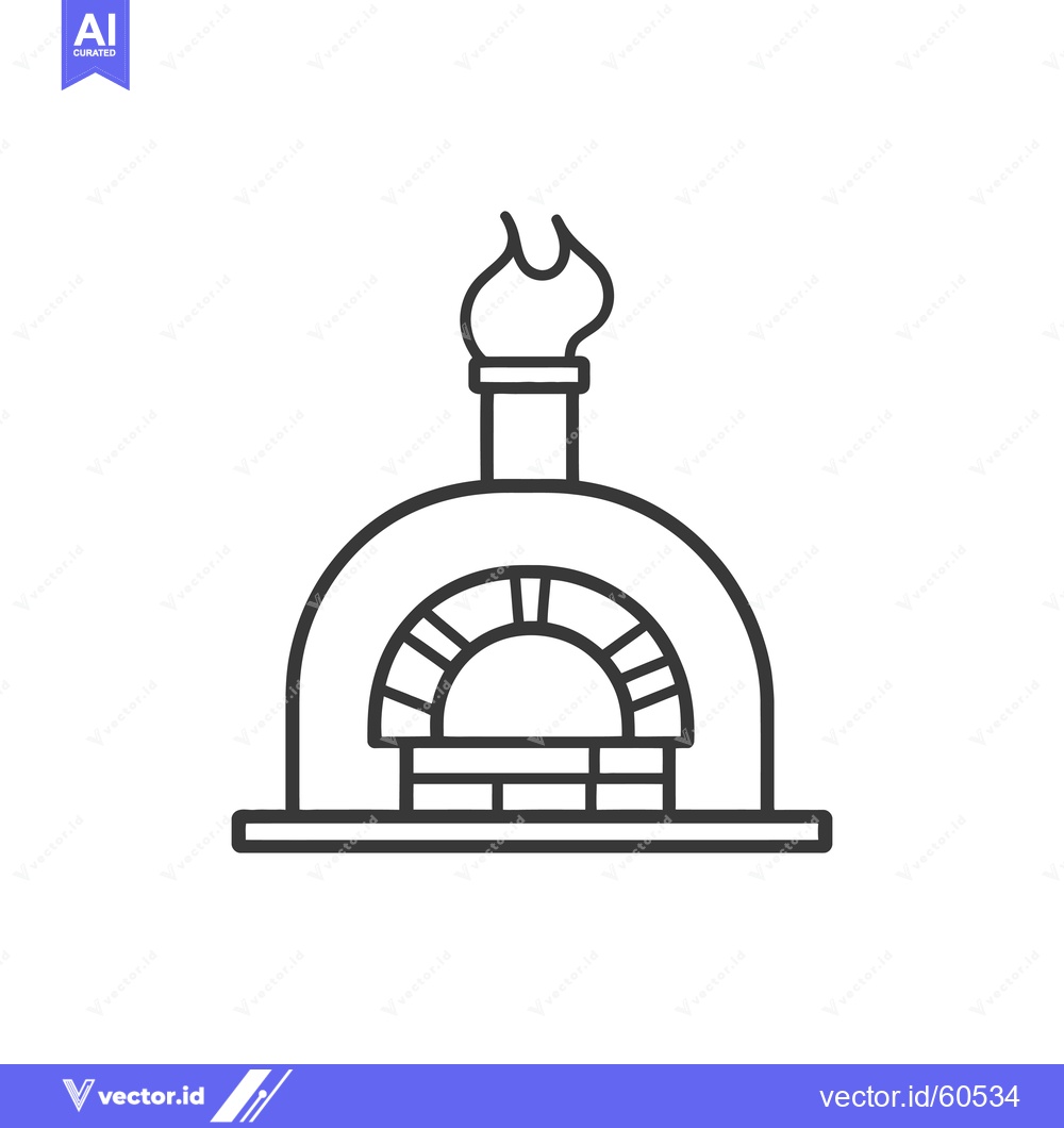 Premium Vector dari A Wood Fired Oven Design Illustration