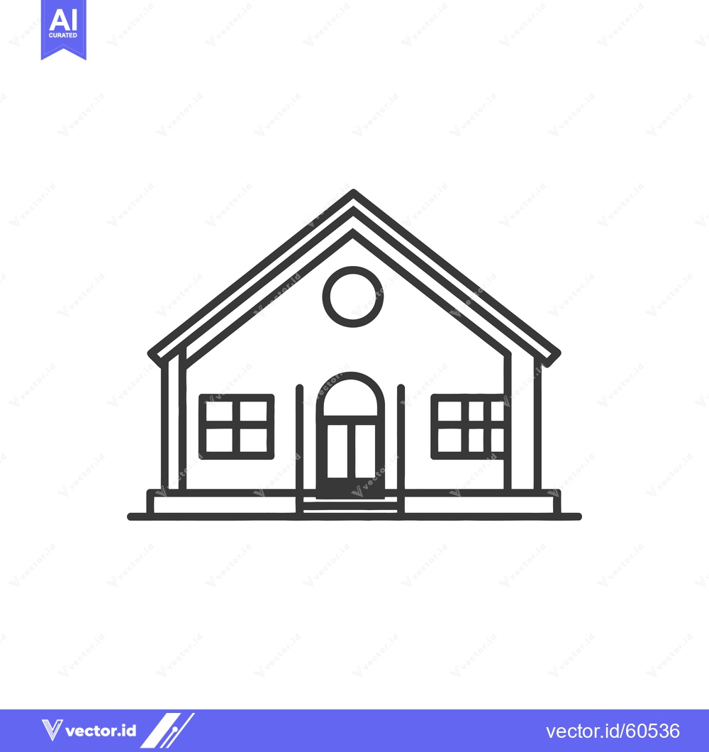 Premium Vector of Simple Line Drawing Of A Small House