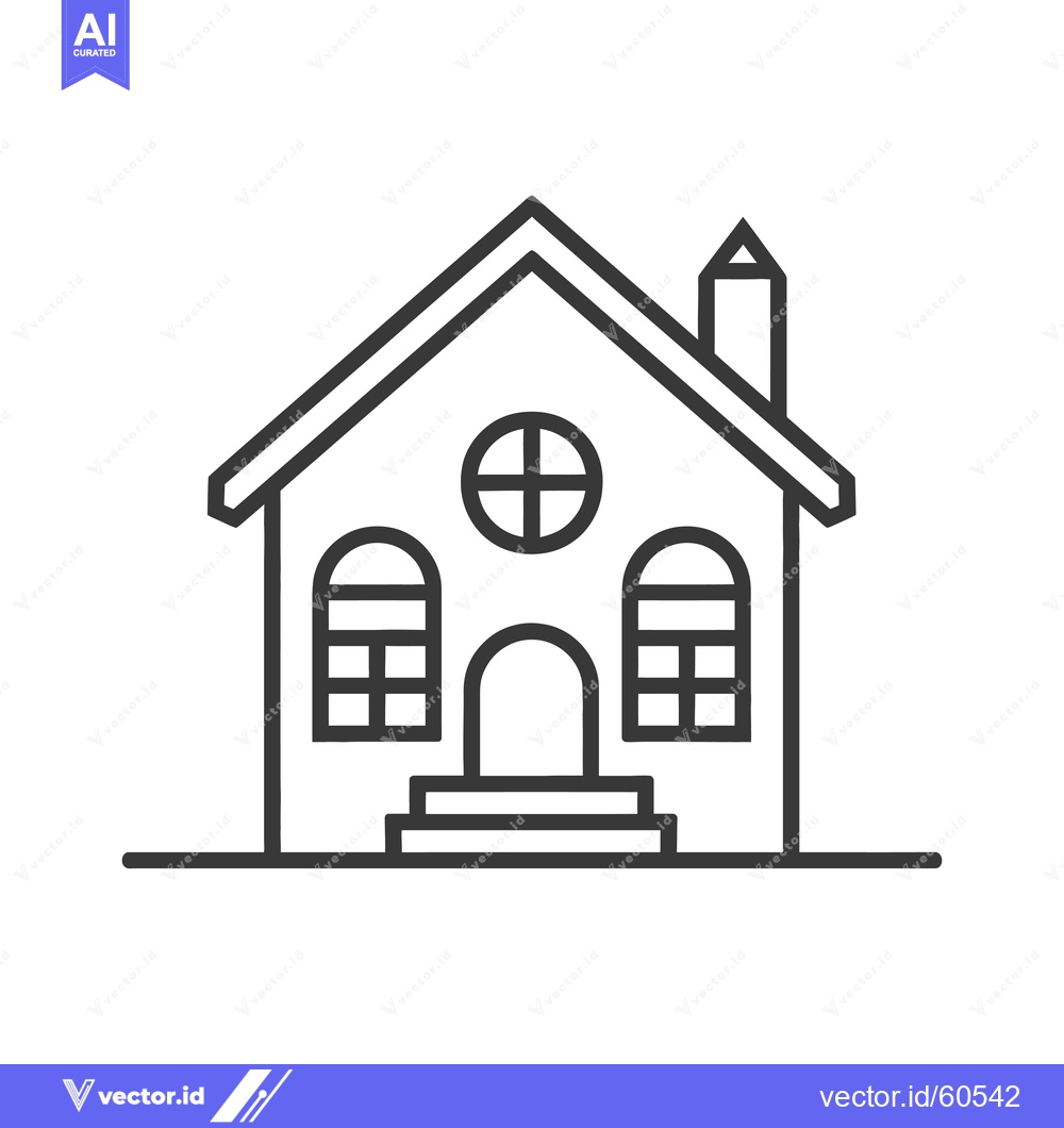 Premium Vector dari Simple Line Drawing Of A Small House