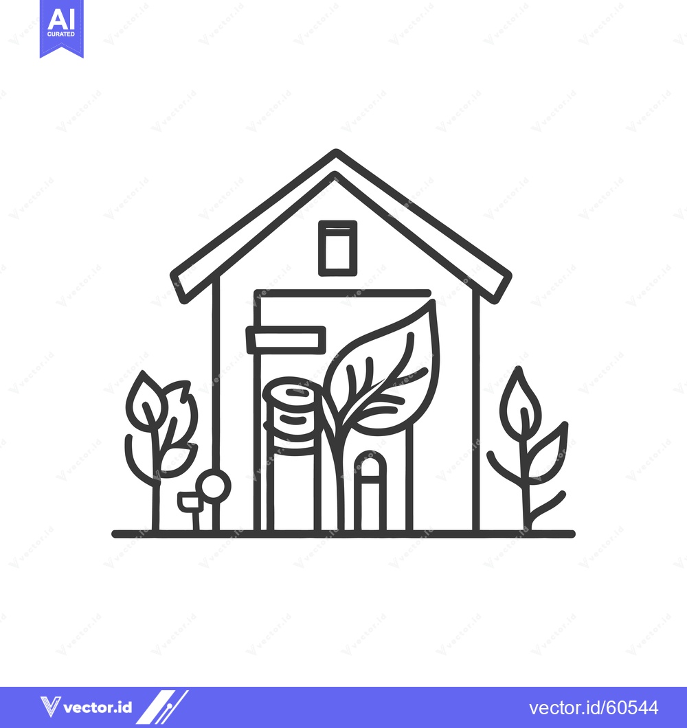 Premium Vector of Green Energy House Sustainable Living Eco Friendly Home