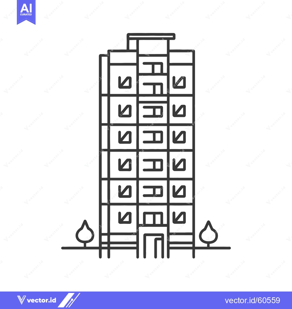 Premium Vector dari Modern Apartment Building Cityscape Design Illustration