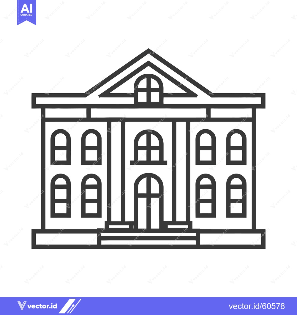 Premium Vector dari Classic Building Architecture Design Illustration