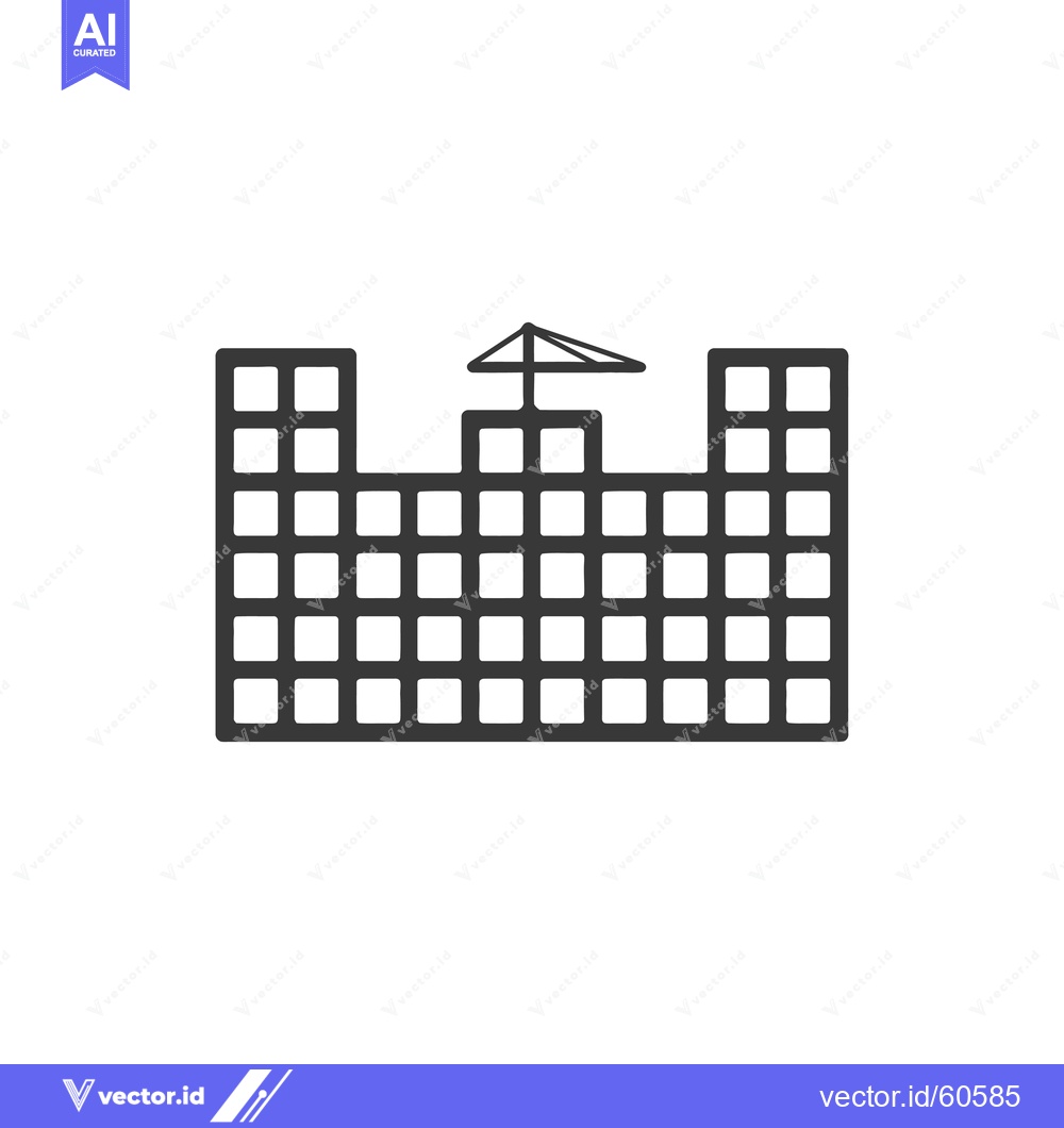Premium Vector dari Building Construction Under Construction Crane Icon