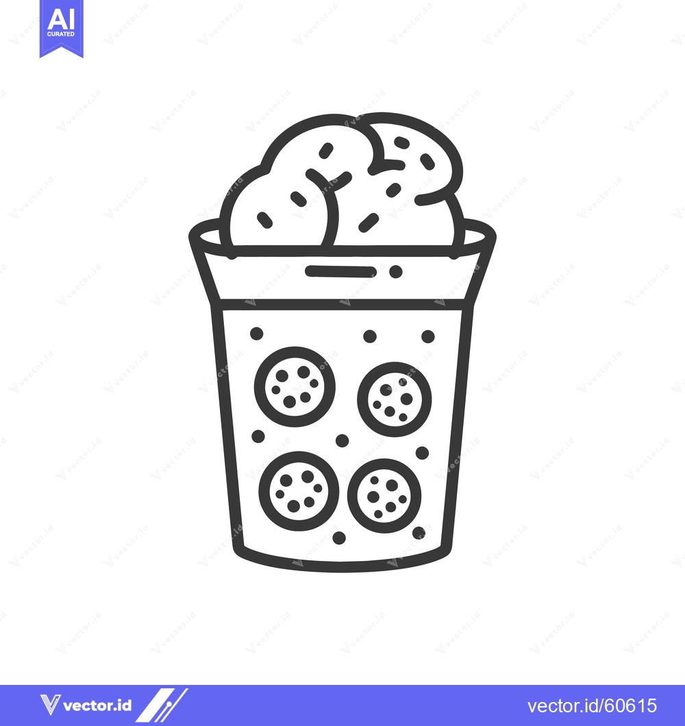 Premium Vector dari Cookies in a container a simple graphic design