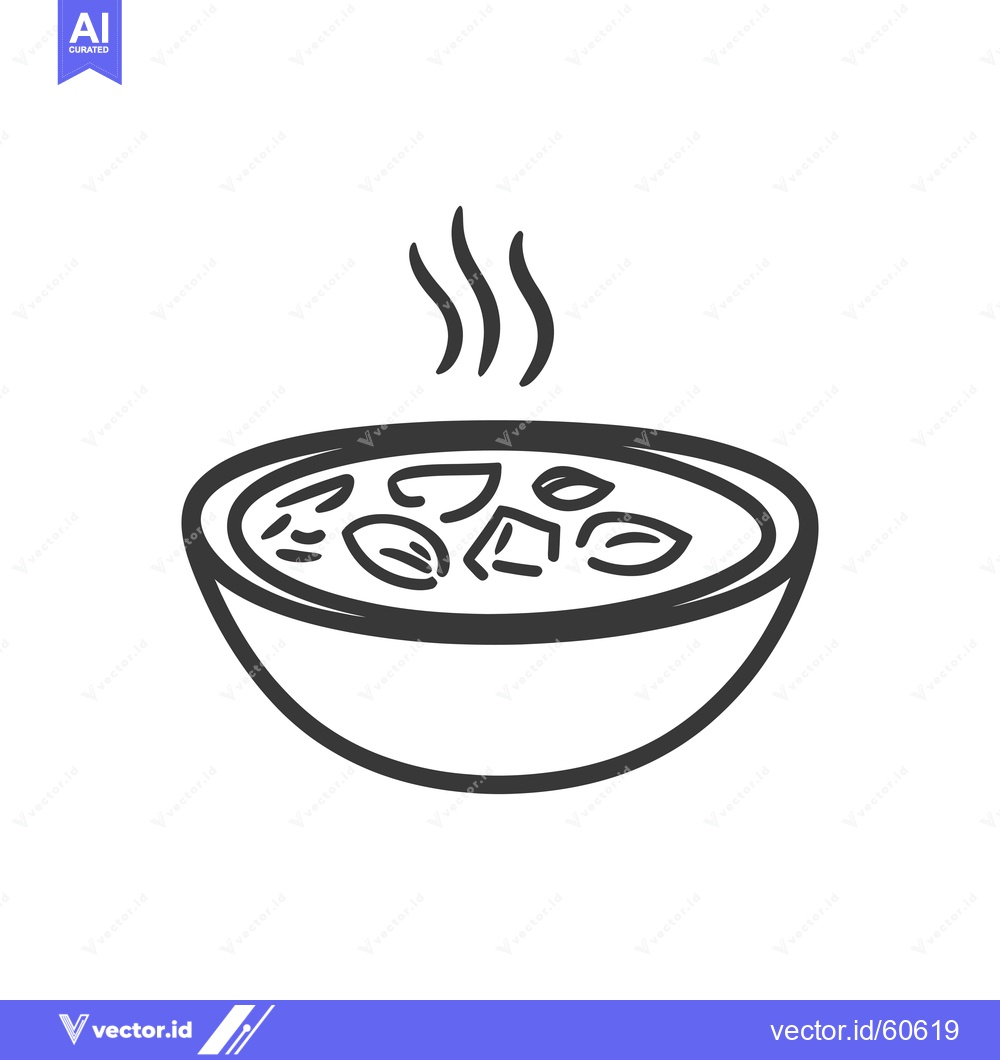 Premium Vector dari A steaming bowl of hot vegetable soup