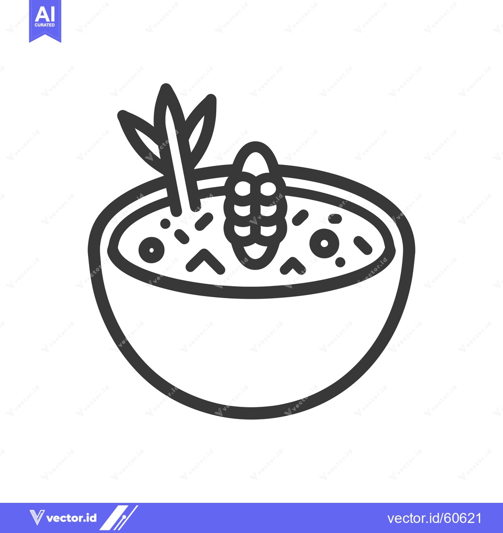 Premium Vector dari A Bowl of Delicious Corn Soup with Herbs