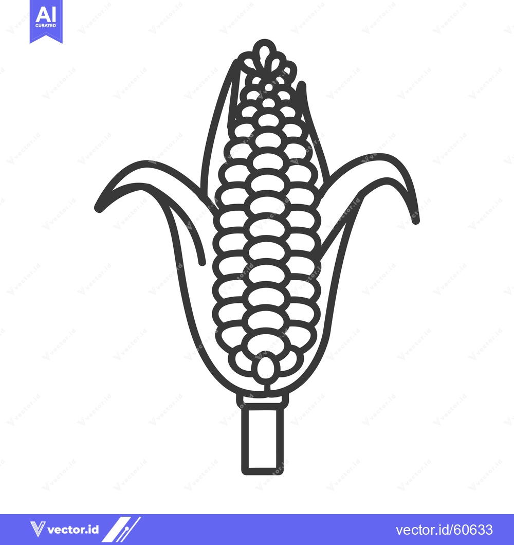 Premium Vector of An illustration of an ear of corn with leaves