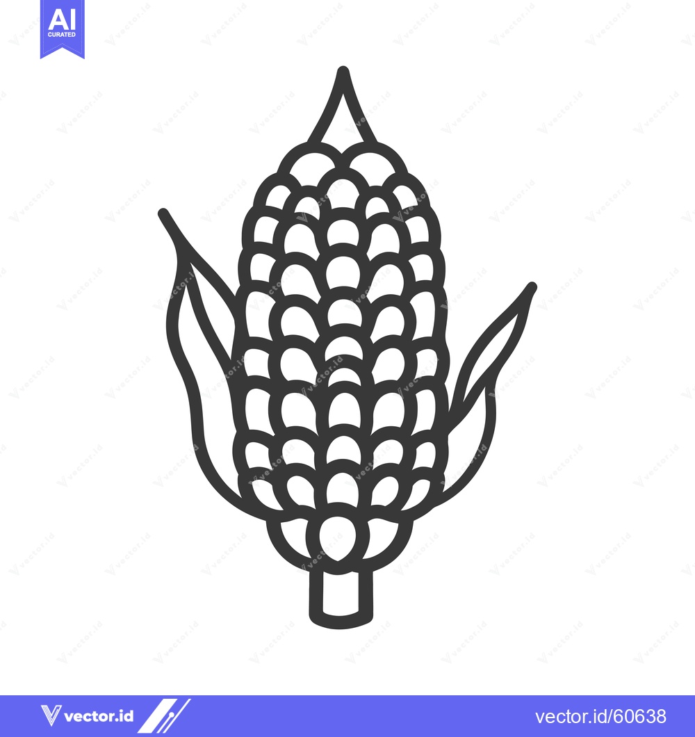Premium Vector dari An illustration of a single ear of corn