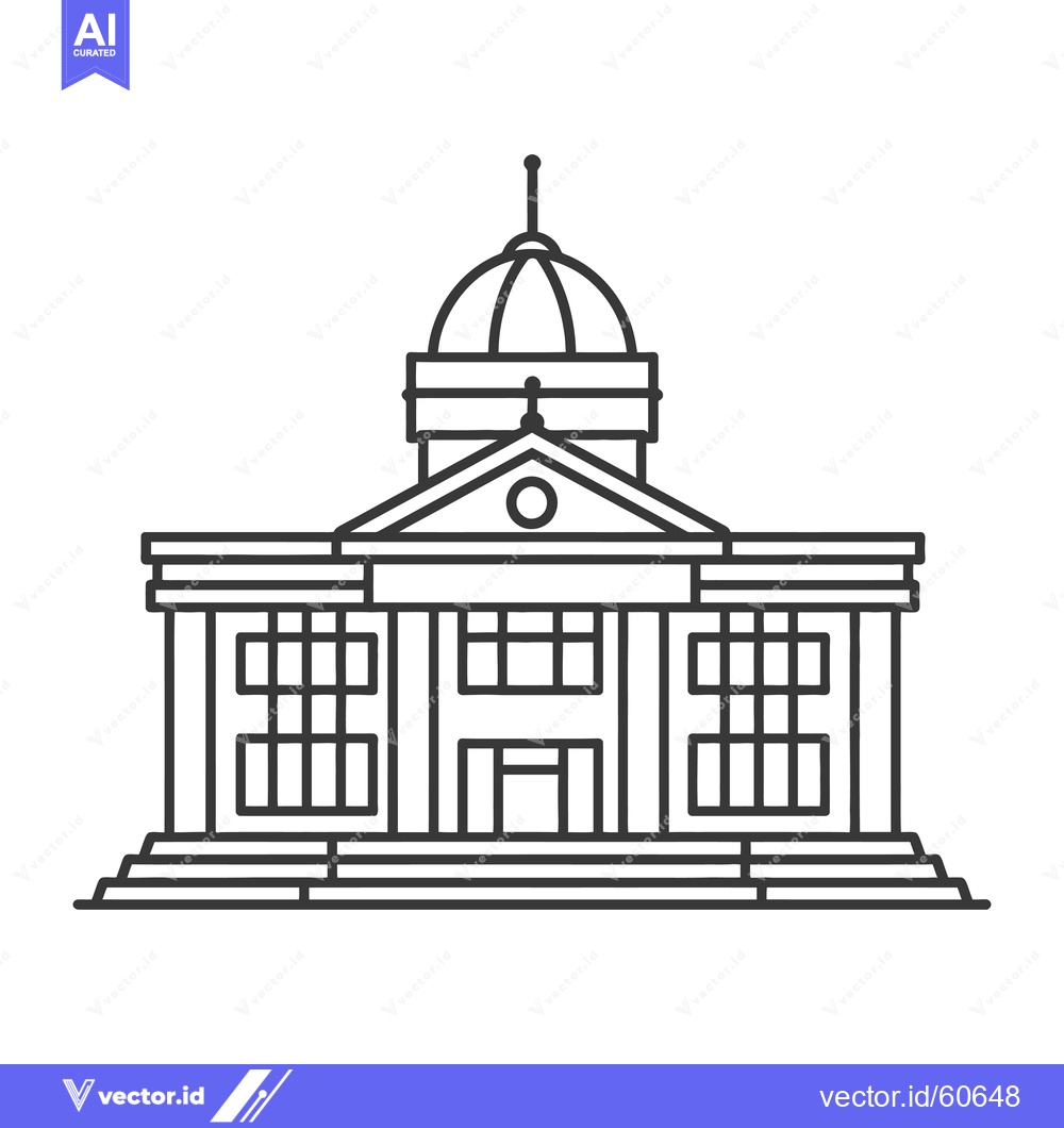 Premium Vector of Classic Building Architectural Design Illustration