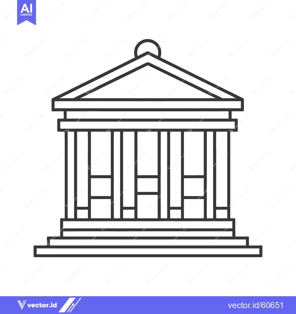 Premium Vector dari Classic Greek Temple Building Architectural Design