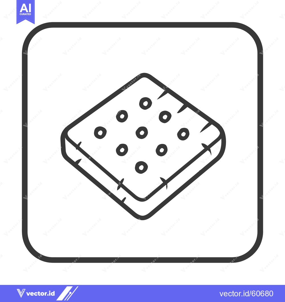 Premium Vector dari Isometric Illustration of a Square Padded Cookie