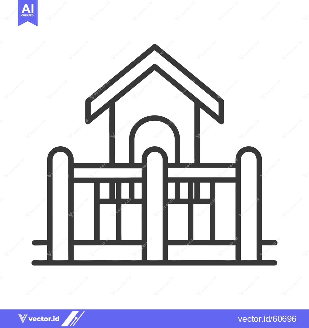 Premium Vector dari Playset House Design Featuring A Small Roof And Fence