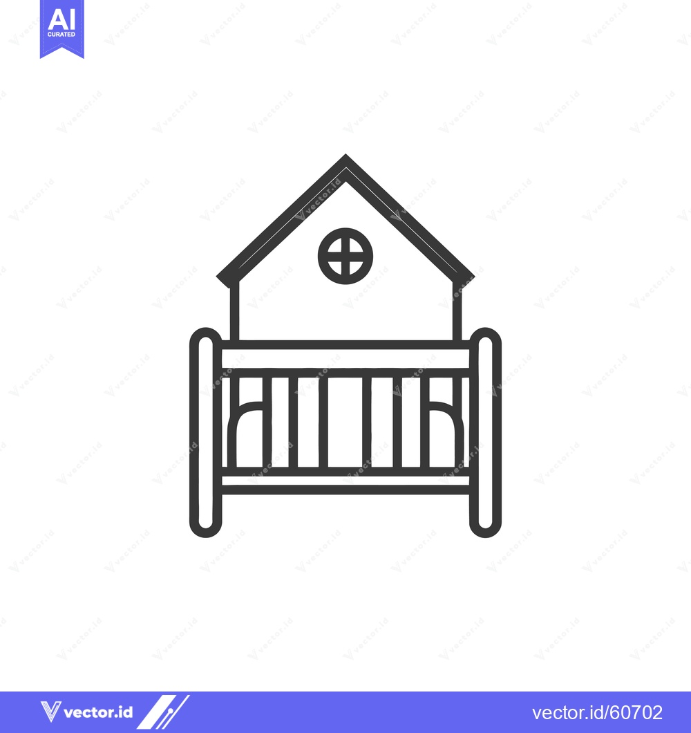 Premium Vector dari House Shaped Crib Design For Baby Sleep
