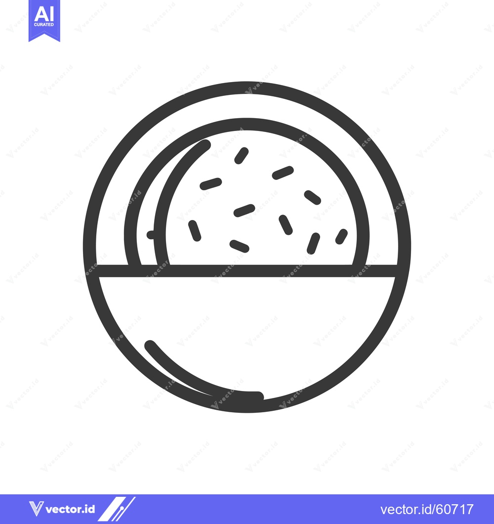 Premium Vector dari Sprinkled cookie in a round bowl