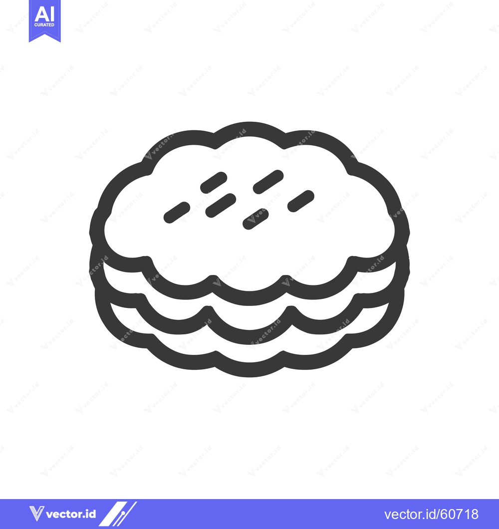 Premium Vector of Stacked cookies icon sweet dessert bakery treat