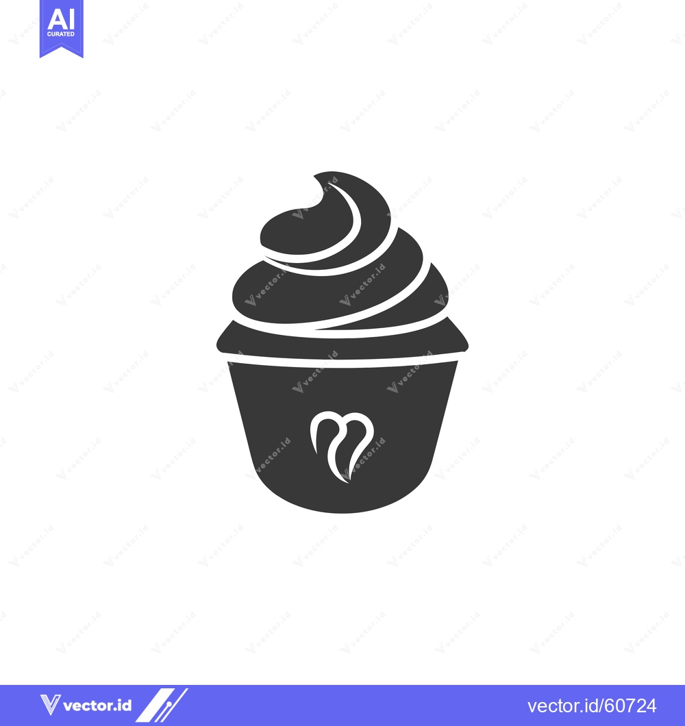 Premium Vector of Frozen Yogurt Cup Swirl Dessert Sweet Treat
