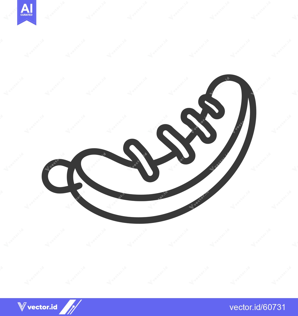 Premium Vector of Grilled Sausage Icon Line Art Design
