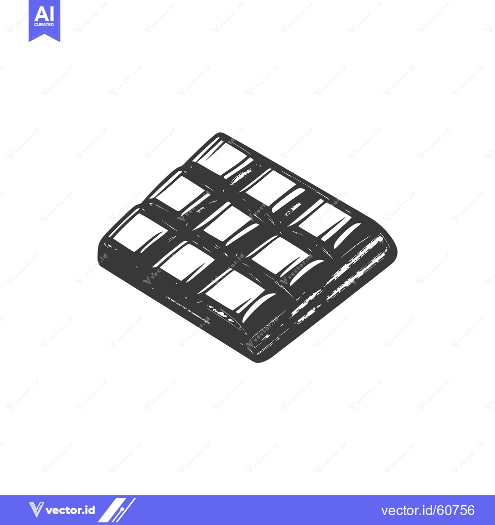 Premium Vector dari A Hand Drawn Sketch Of A Chocolate Bar