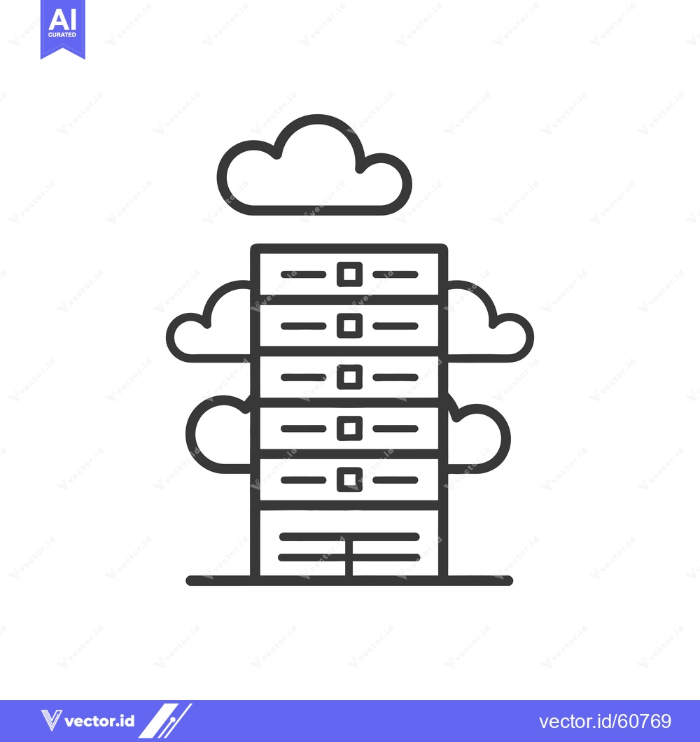Premium Vector dari Cloud based server rack system architecture design