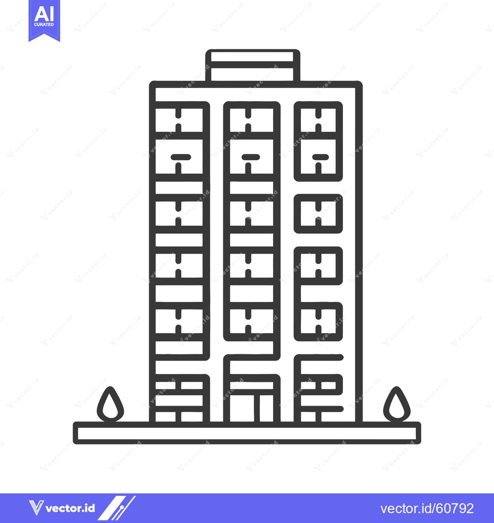 Premium Vector of Modern Apartment Building Cityscape Design Illustration