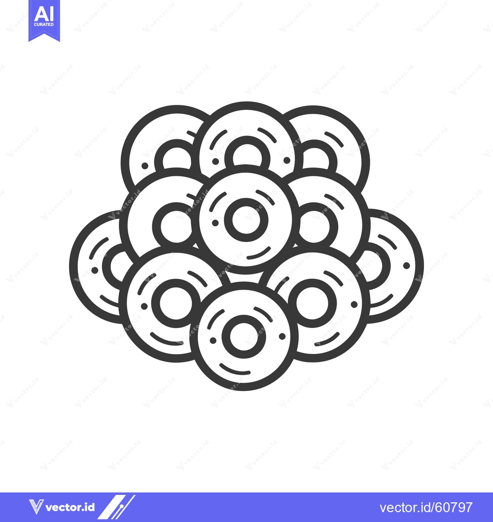 Premium Vector of Overlapping Circular Design Showing Concentric Circles
