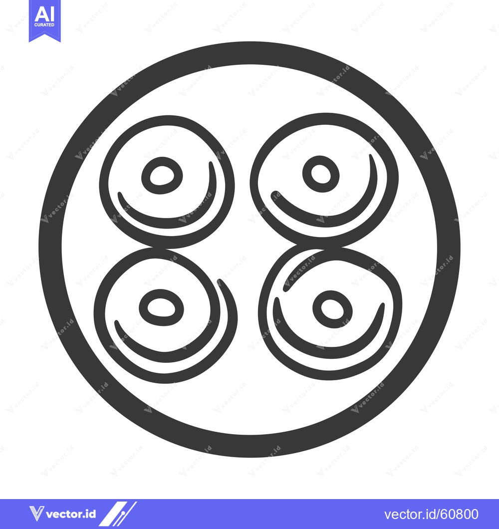 Premium Vector dari Four Circular Objects Within a Larger Circle