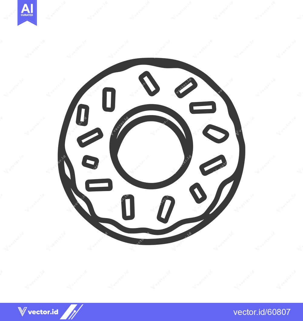 Premium Vector dari A Sprinkled Donut Icon Graphic Design