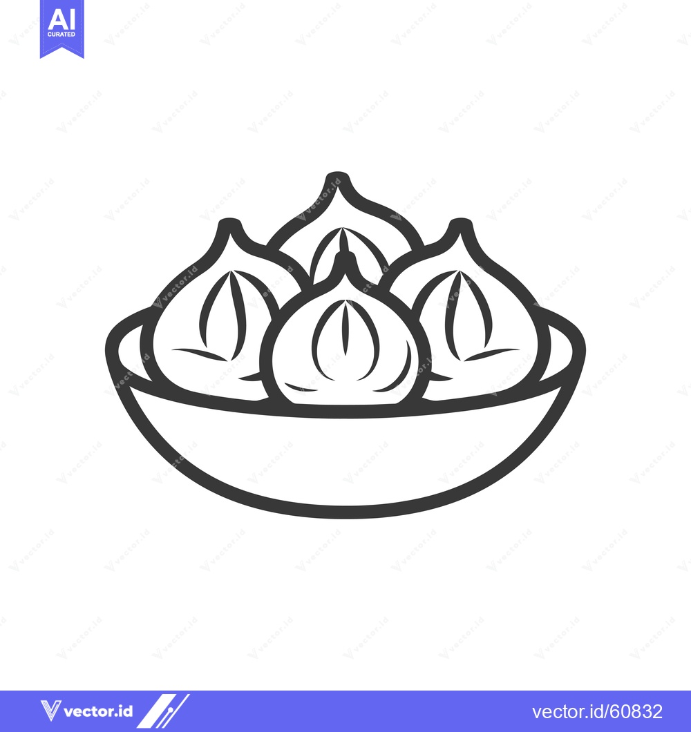 Premium Vector of A Bowl of Delicious Steamed Buns Ready To Eat