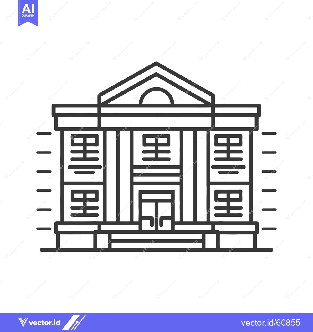 Premium Vector of Classic Building Architectural Design Illustration